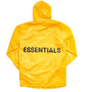 Essentials Graphic Hooded Coach Jacket Yellow