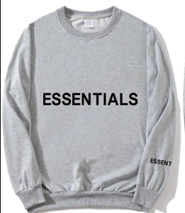 Essentials Logo Print Grey Sweartshirt